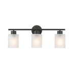 Bellevue Lydia 3 lumières 23 large lampe de salle de bain avec verre givré