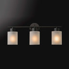 Bellevue Lydia 3 lumières 23 large lampe de salle de bain avec verre givré