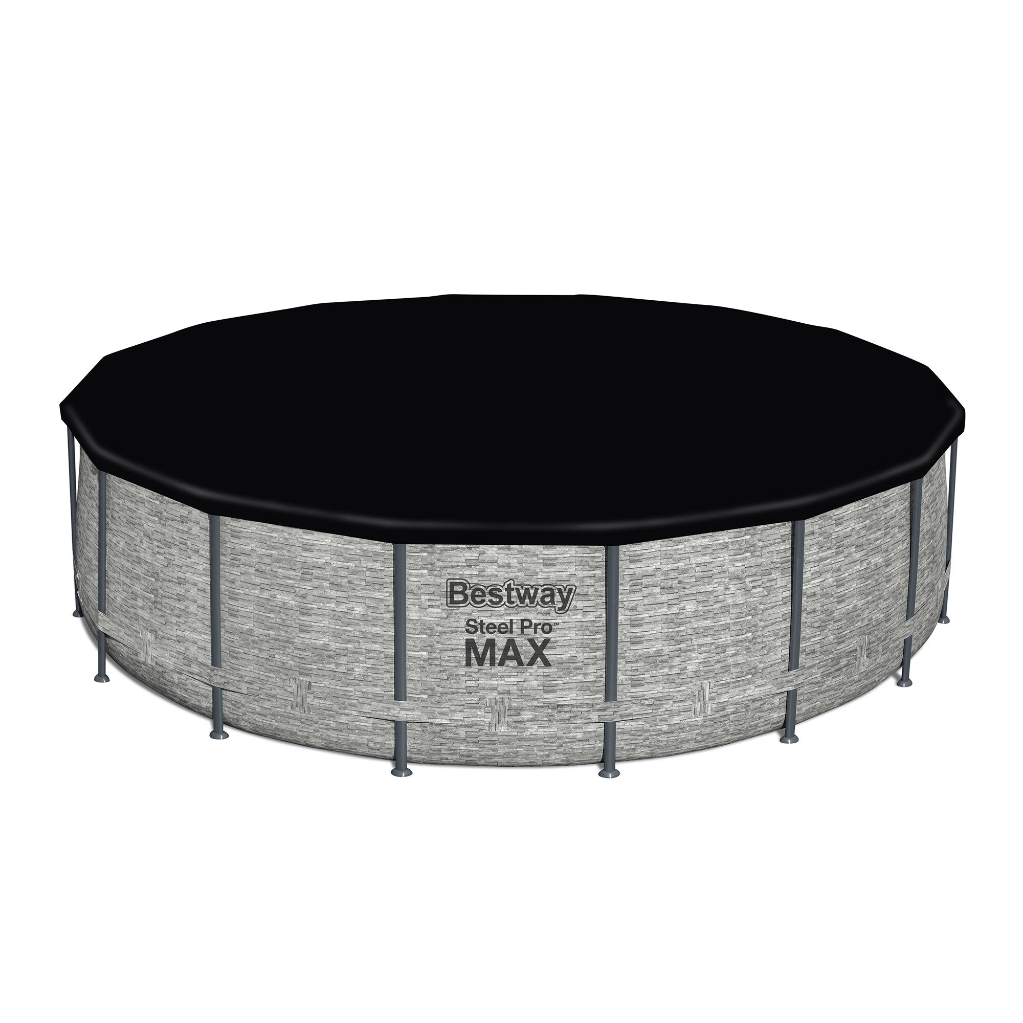 Piscine hors sol ronde Bestway Steel Pro MAX avec pompe et couverture