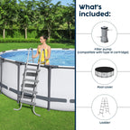 Piscine hors sol ronde Bestway Steel Pro MAX avec pompe et couverture