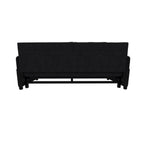 Canapé-lit gigogne 3-en-1 en velours noir 63,8 avec rangement latéral pour le salon