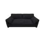 Canapé-lit gigogne 3-en-1 en velours noir 63,8 avec rangement latéral pour le salon