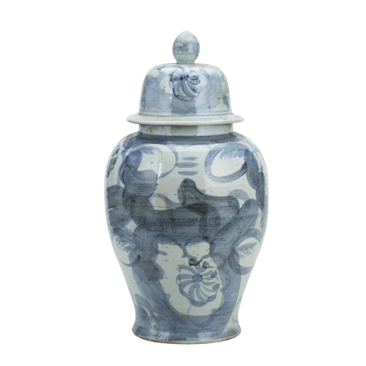 Pot de fleurs Silla en porcelaine bleue et blanche