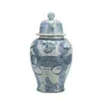 Pot de fleurs Silla en porcelaine bleue et blanche