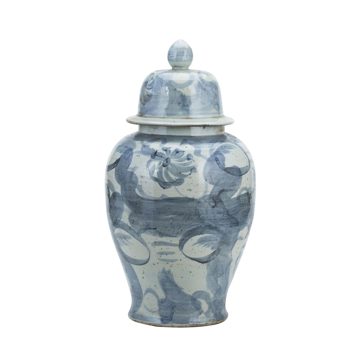 Pot de fleurs Silla en porcelaine bleue et blanche