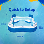 Piscine gonflable Blue Wave Premier avec couverture - Taille unique