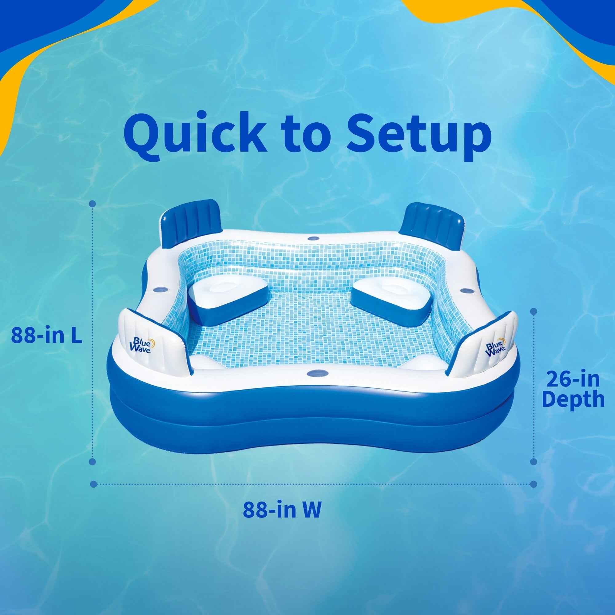 Piscine gonflable Blue Wave Premier avec couverture - Taille unique