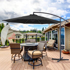 Parasol de patio décalé BONOSUKI de 10 pieds, parasol suspendu d'extérieur