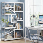 Bibliothèque industrielle à 5 étagères pour chambre, salon, bureau