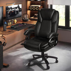 Chaise de bureau exécutive Bossin Big and Tall, chaise ergonomique à support lombaire réglable de 500 lb avec dossier haut en cuir PU pour ordinateur