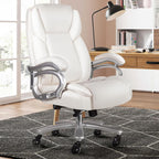 Chaise de bureau exécutive Bossin Big and Tall, chaise ergonomique à support lombaire réglable de 500 lb avec dossier haut en cuir PU pour ordinateur