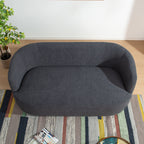 Causeuse 2 places rembourrée KINWELL Boucle avec oreillers