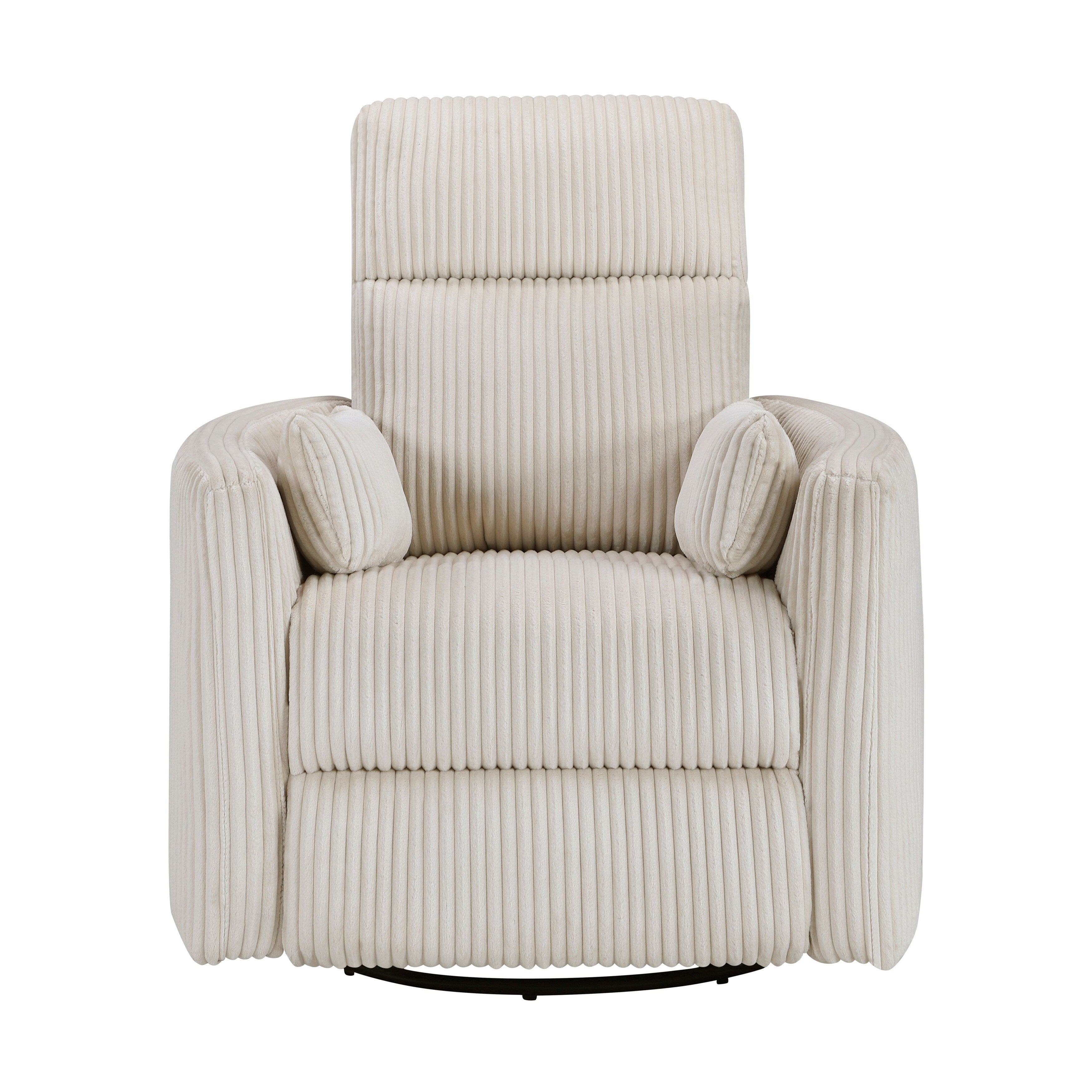 Fauteuil inclinable manuel pivotant en velours côtelé Braidy