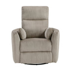 Fauteuil inclinable manuel pivotant en velours côtelé Braidy