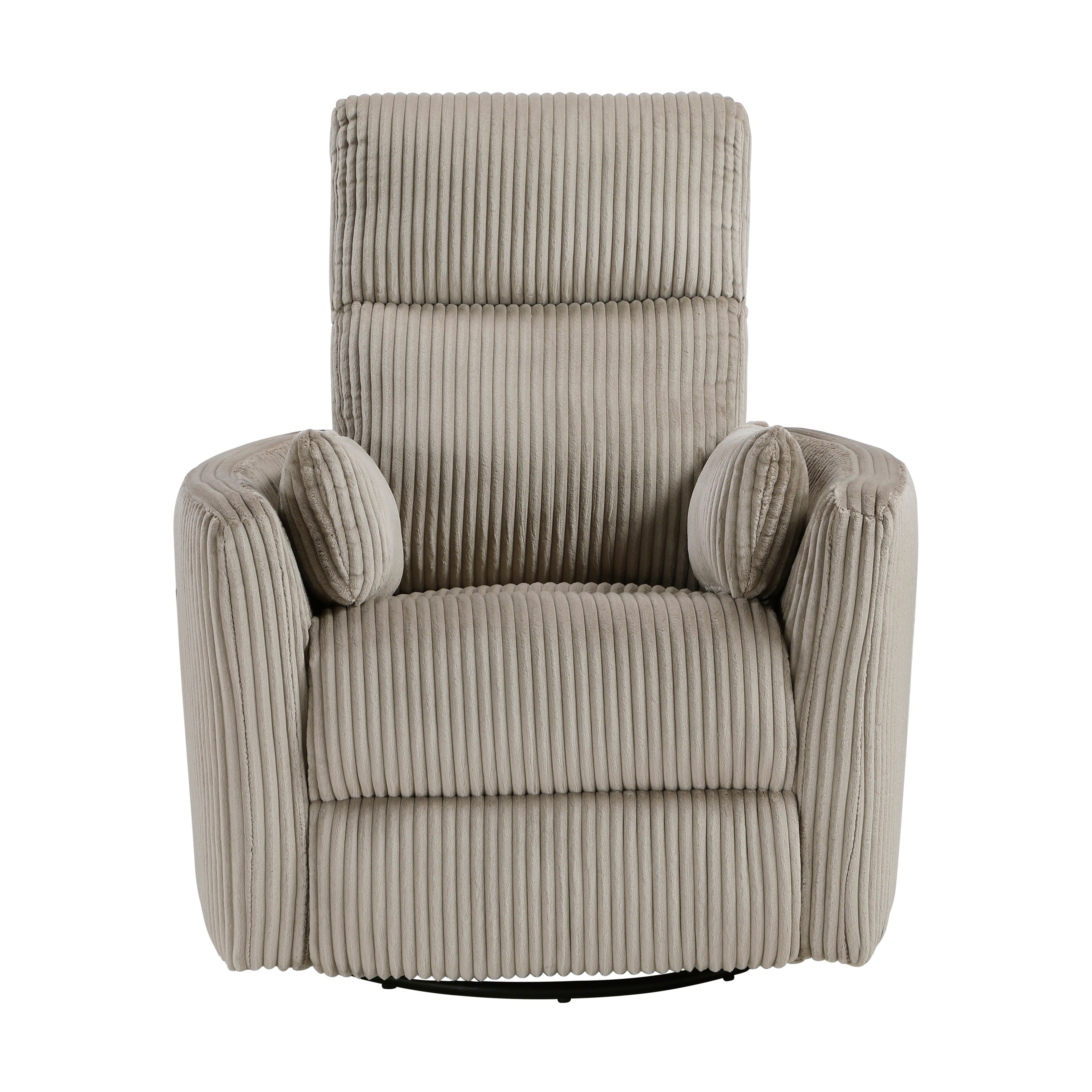 Fauteuil inclinable manuel pivotant en velours côtelé Braidy