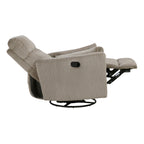 Fauteuil inclinable manuel pivotant en velours côtelé Braidy