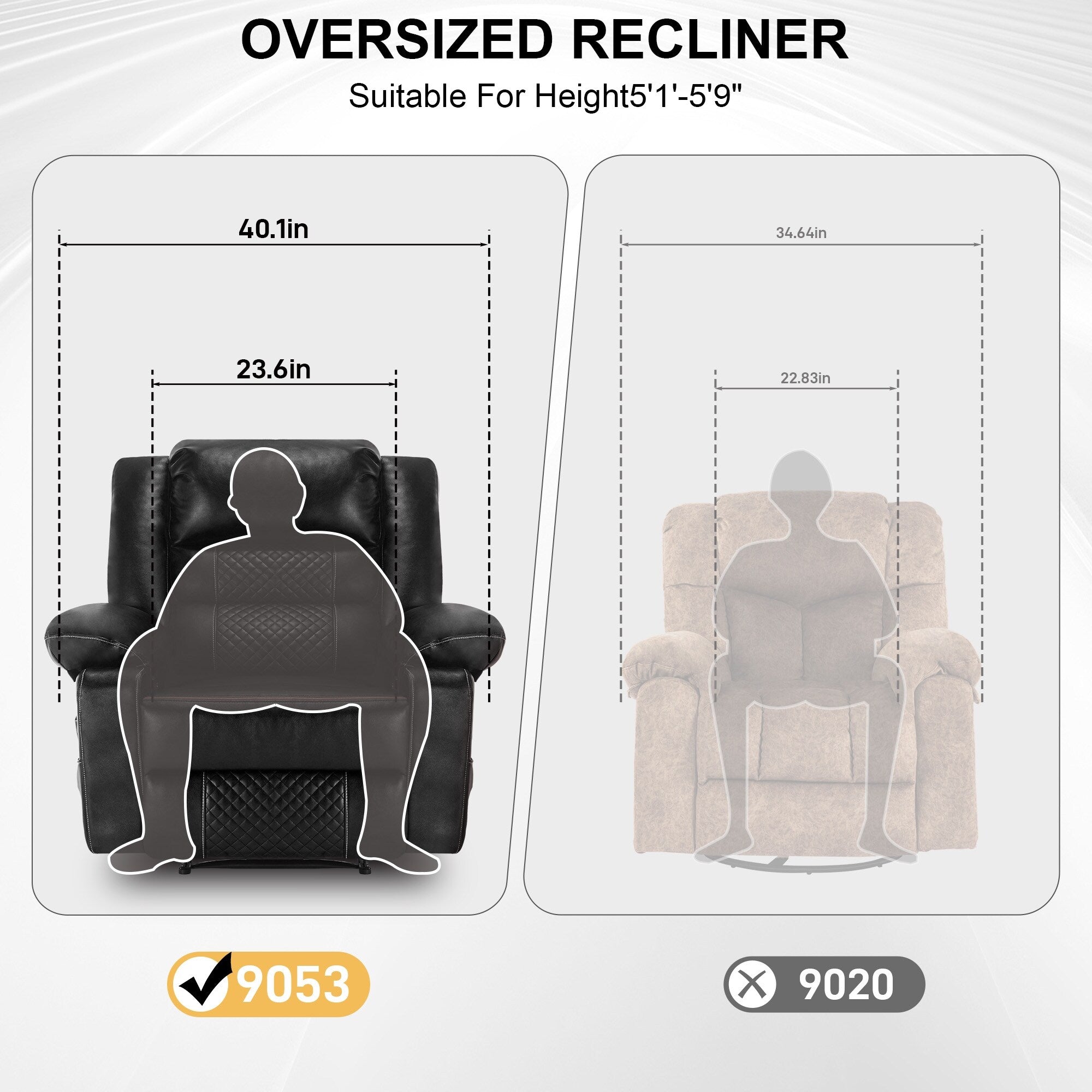 Fauteuil inclinable manuel marron avec massage à 8 points, fonction chauffante et cadre robuste pour un confort optimal au salon