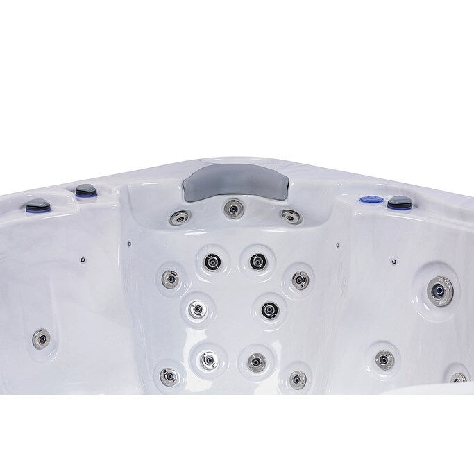Maillot Buenospa 6 - Personne 46 - Spa à jets, blanc glacé, gris avec ozone et lumières LED