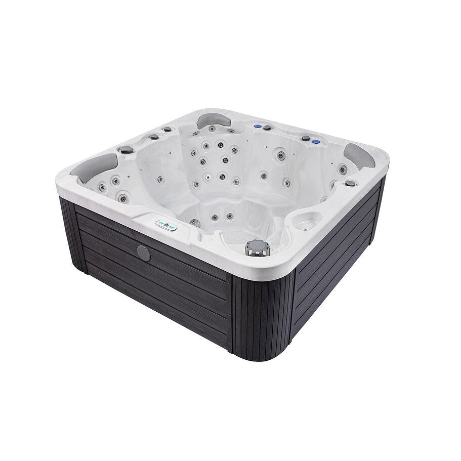 Maillot Buenospa 6 - Personne 46 - Spa à jets, blanc glacé, gris avec ozone et lumières LED