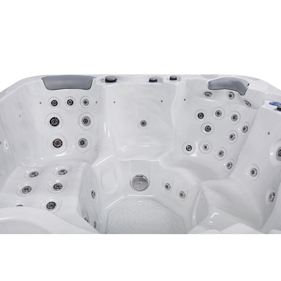 Maillot Buenospa 6 - Personne 46 - Spa à jets, blanc glacé, gris avec ozone et lumières LED
