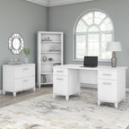 Bibliothèque haute à 5 étagères Bush Furniture Somerset avec tablettes réglables