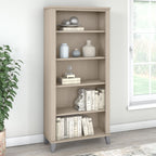 Bibliothèque haute à 5 étagères Bush Furniture Somerset avec tablettes réglables