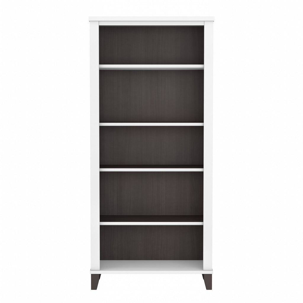 Bibliothèque haute à 5 étagères Bush Furniture Somerset avec tablettes réglables