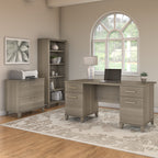 Bibliothèque haute à 5 étagères Bush Furniture Somerset avec tablettes réglables
