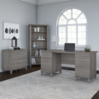 Bibliothèque haute à 5 étagères Bush Furniture Somerset avec tablettes réglables