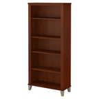 Bibliothèque haute à 5 étagères Bush Furniture Somerset avec tablettes réglables