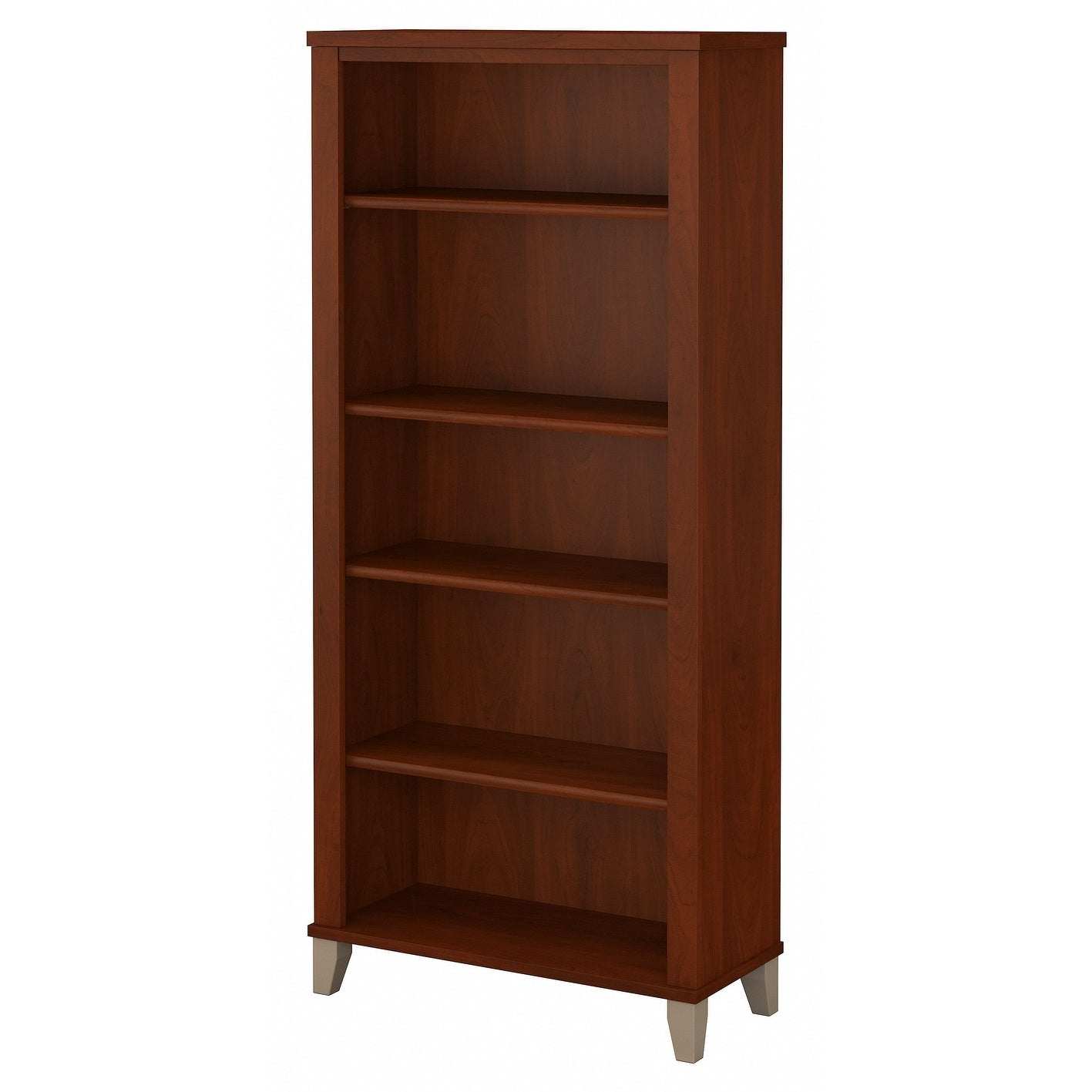 Bibliothèque haute à 5 étagères Bush Furniture Somerset avec tablettes réglables