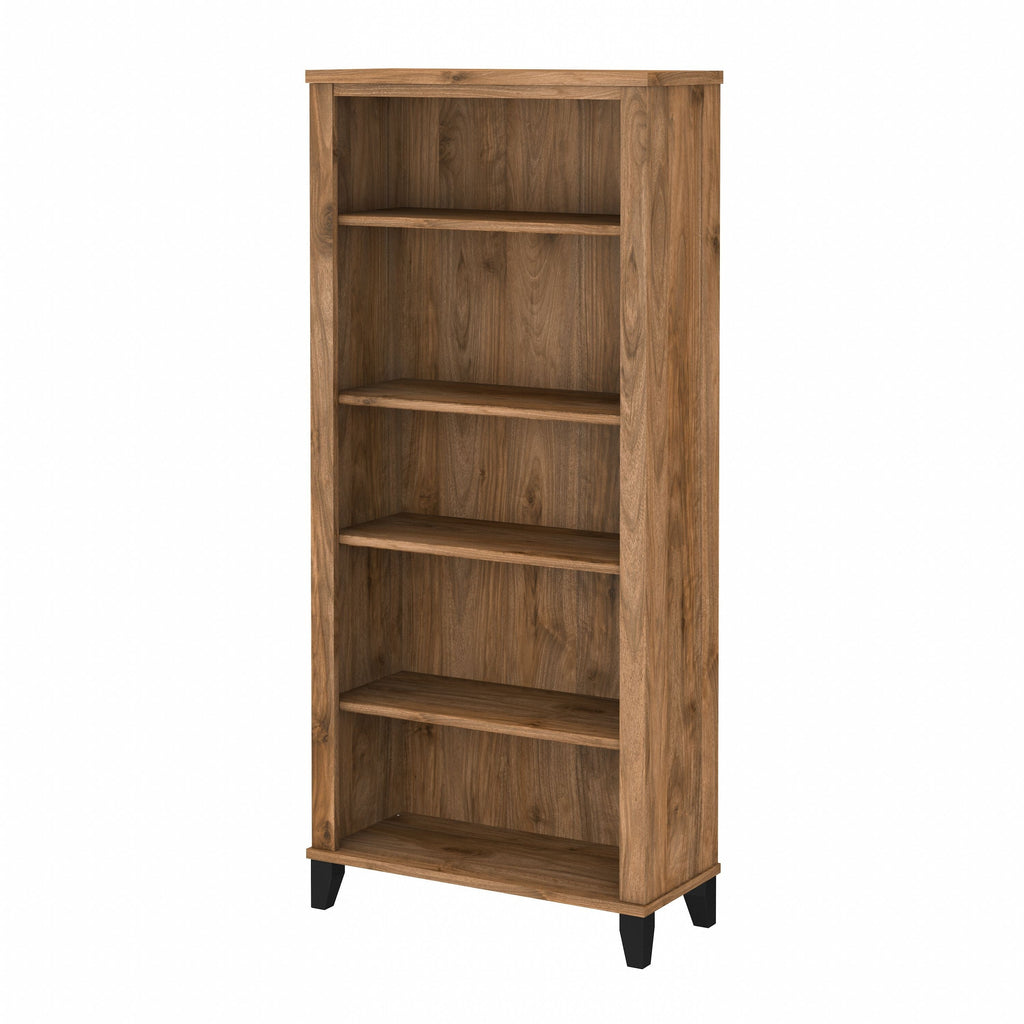 Bibliothèque haute à 5 étagères Bush Furniture Somerset avec tablettes réglables