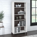Bibliothèque haute à 5 étagères Bush Furniture Somerset avec tablettes réglables