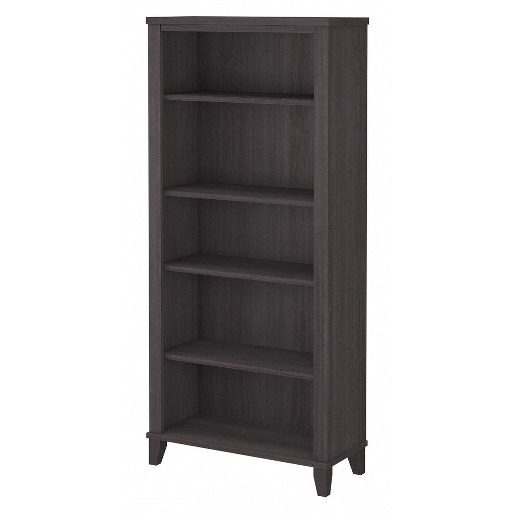 Bibliothèque haute à 5 étagères Bush Furniture Somerset avec tablettes réglables