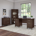 Bibliothèque haute à 5 étagères Bush Furniture Somerset avec tablettes réglables