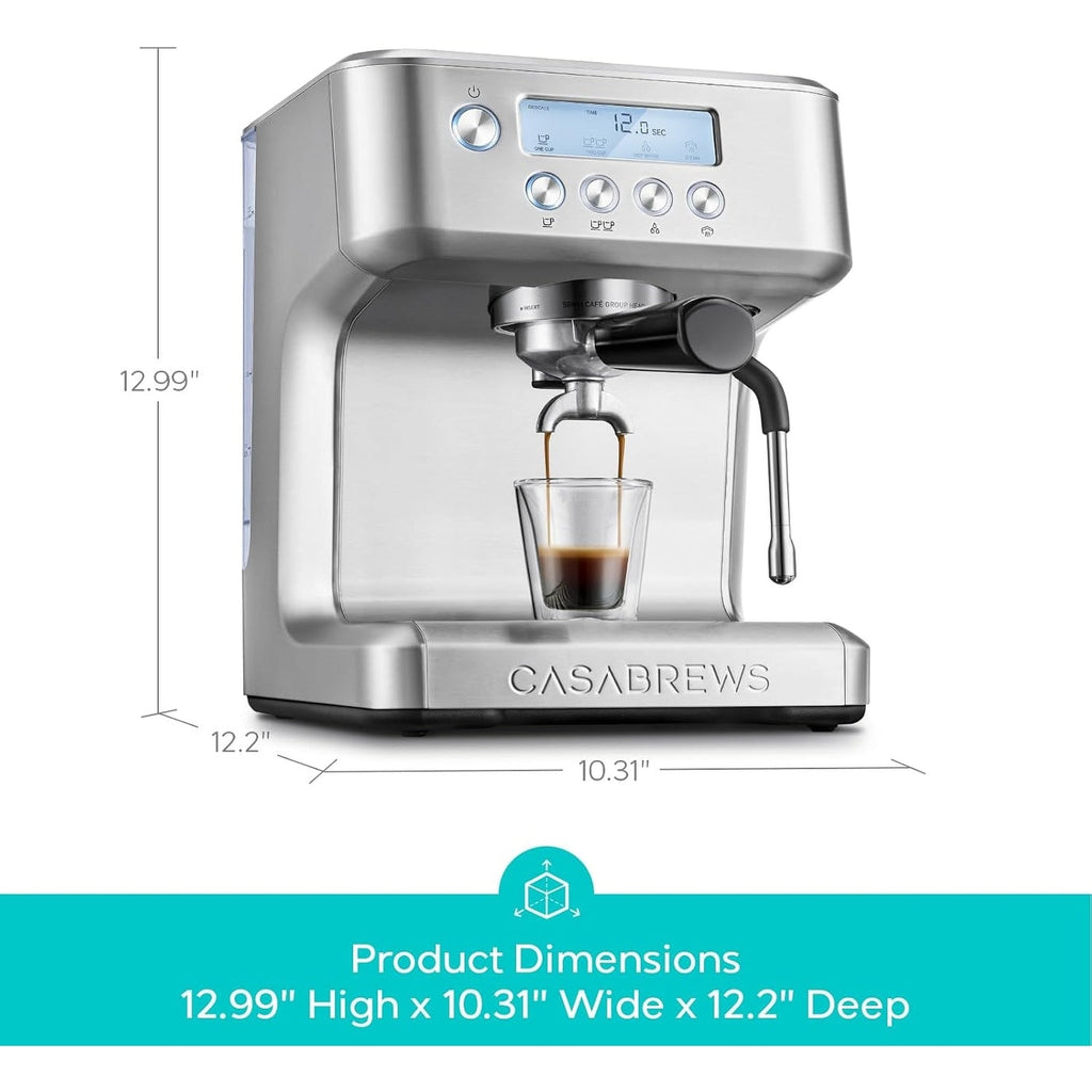 Machine à expresso tout-en-un CASABREWS Ultra avec écran LCD, argent