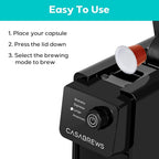 CASABREWS CM7036E Machine à expresso 20 bars pour dosettes Nespresso originales