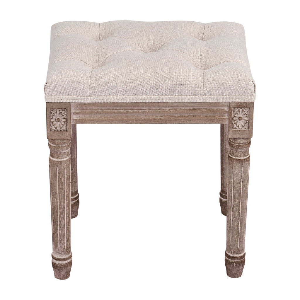 Tabouret de pied et tabouret de coiffeuse rembourrés vintage français CO-Z