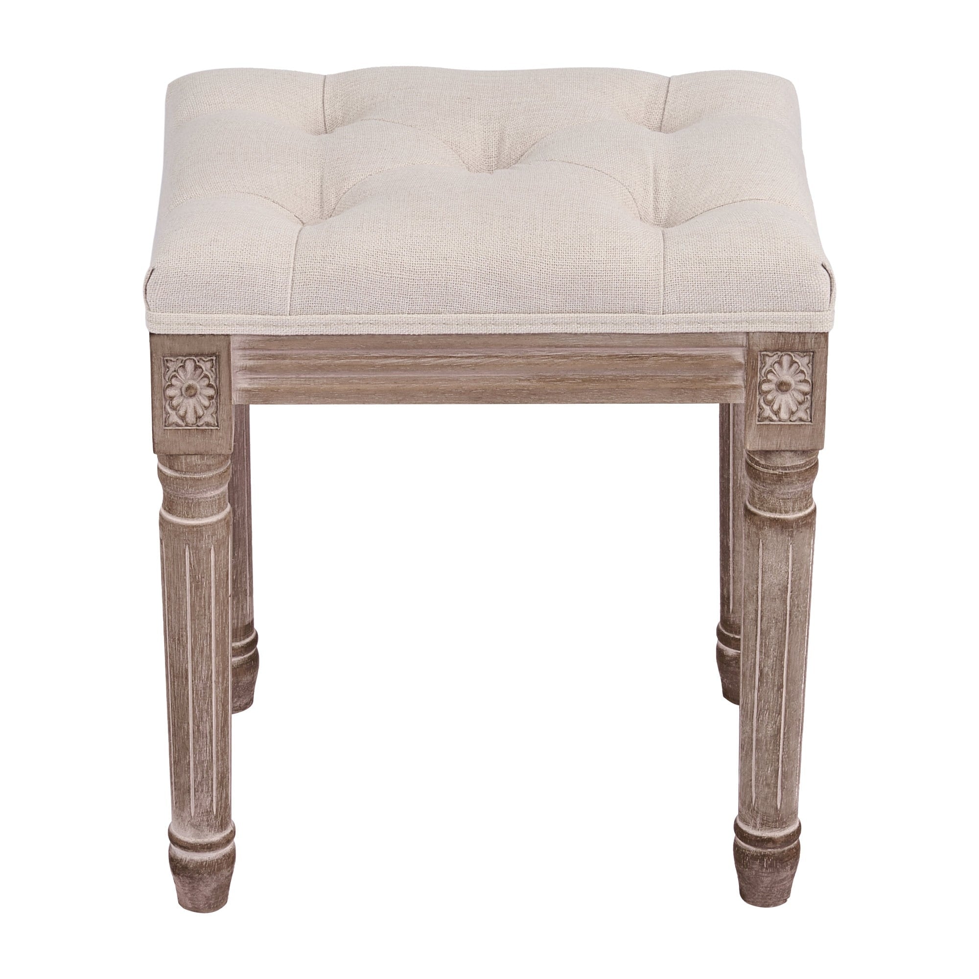 Tabouret de pied et tabouret de coiffeuse rembourrés vintage français CO-Z