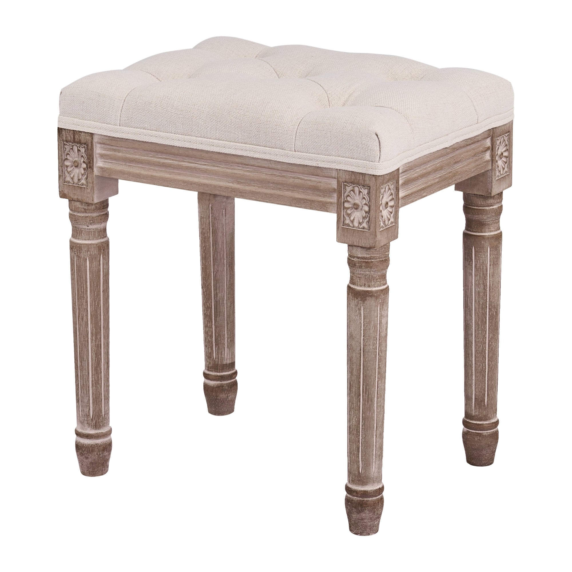 Tabouret de pied et tabouret de coiffeuse rembourrés vintage français CO-Z