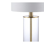 Lampe de table à LED Cabell 21 en verre, contemporaine et moderne, avec chargeur USB, bronze huilé (lot de 2) par JONATHAN Y