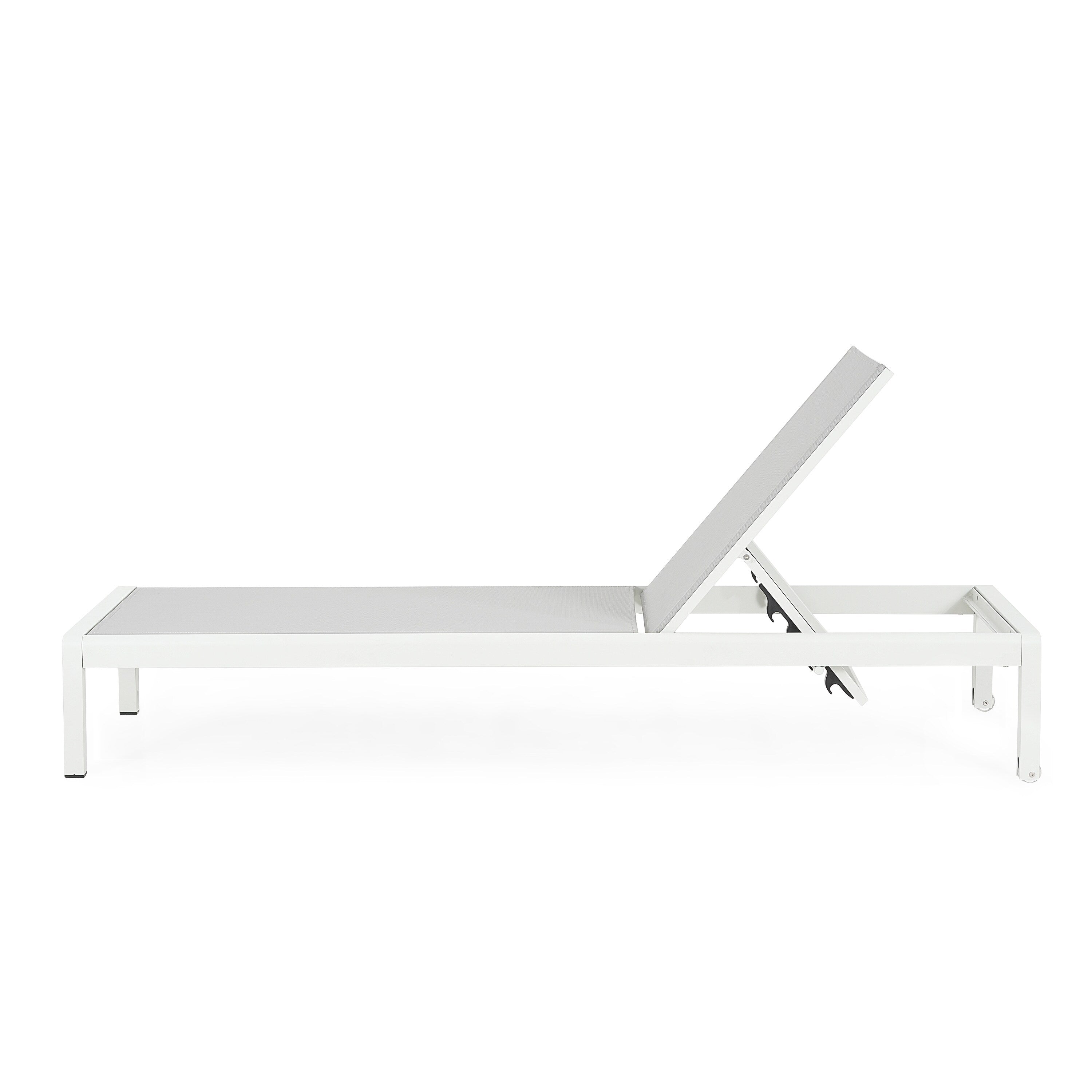 Chaise longue d'extérieur en aluminium Cape Coral (lot de 2) par Christopher Knight Home - 77,56 po x 25,20 po x 11,80 po