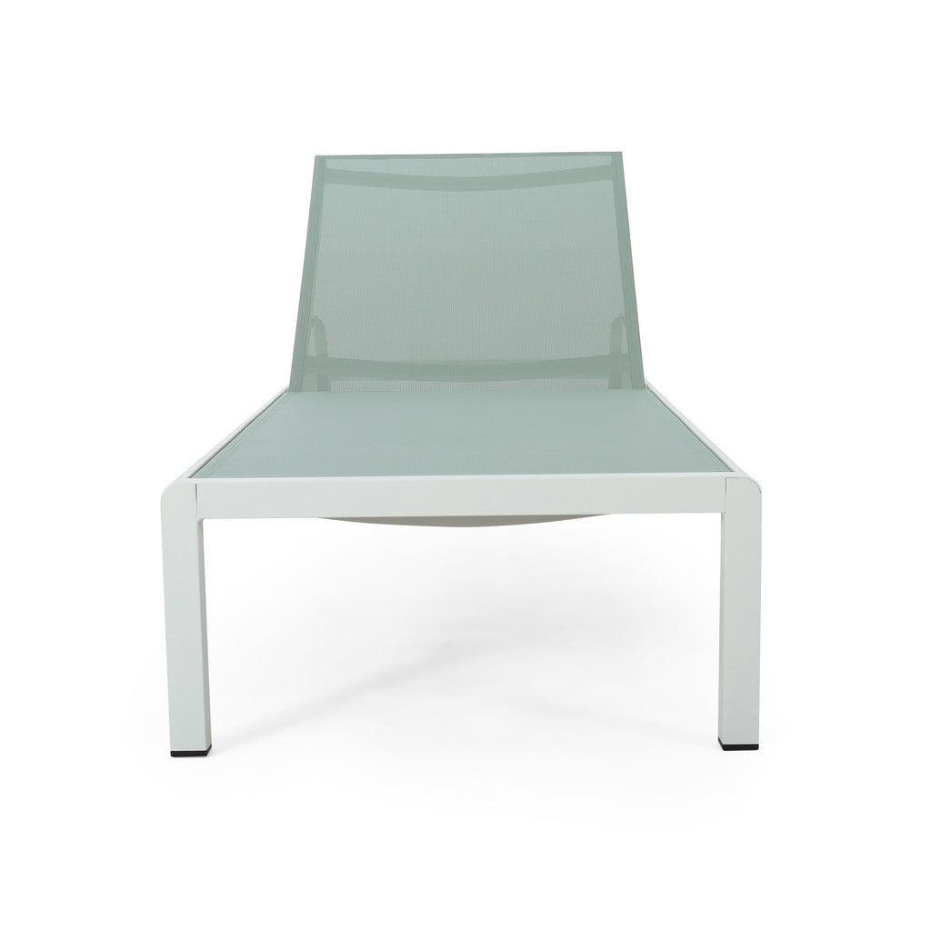 Chaise longue d'extérieur en aluminium Cape Coral (lot de 2) par Christopher Knight Home - 77,56 po x 25,20 po x 11,80 po