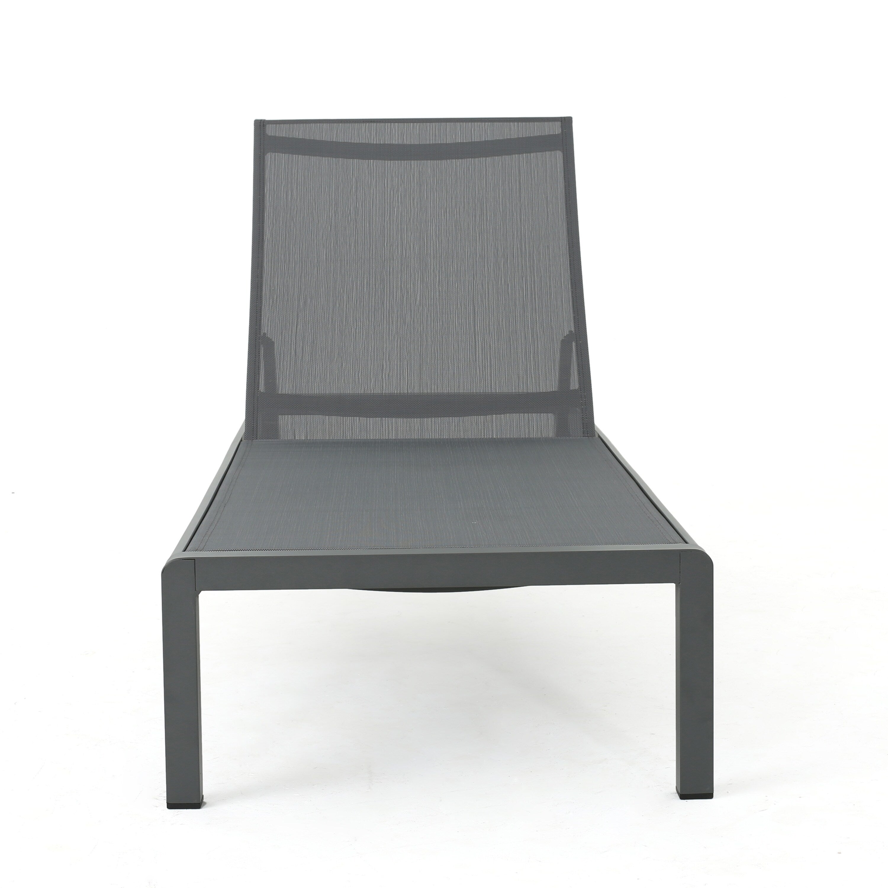 Chaise longue d'extérieur en aluminium Cape Coral (lot de 2) par Christopher Knight Home - 77,56 po x 25,20 po x 11,80 po