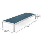 Chaise longue d'extérieur en aluminium Cape Coral (lot de 2) par Christopher Knight Home - 77,56 po x 25,20 po x 11,80 po