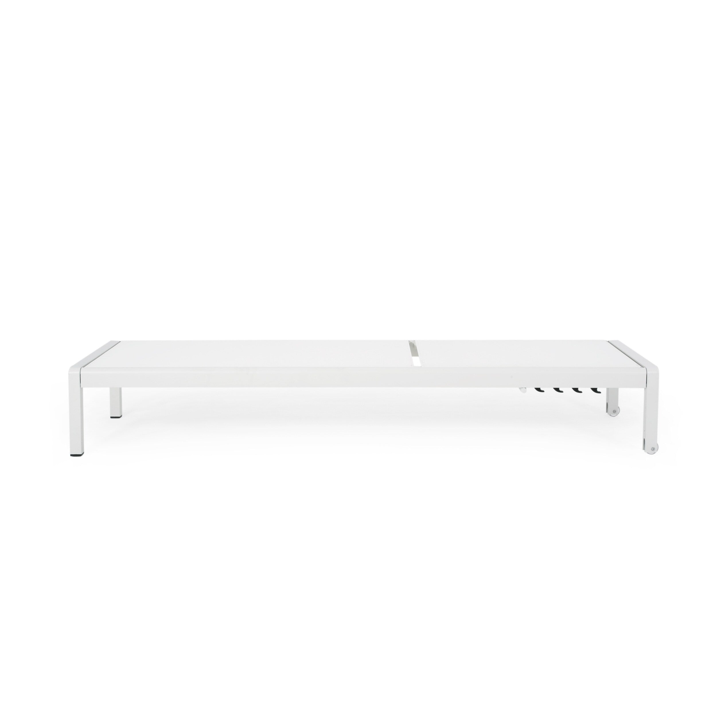 Chaise longue d'extérieur en aluminium Cape Coral (lot de 2) par Christopher Knight Home - 77,56 po x 25,20 po x 11,80 po
