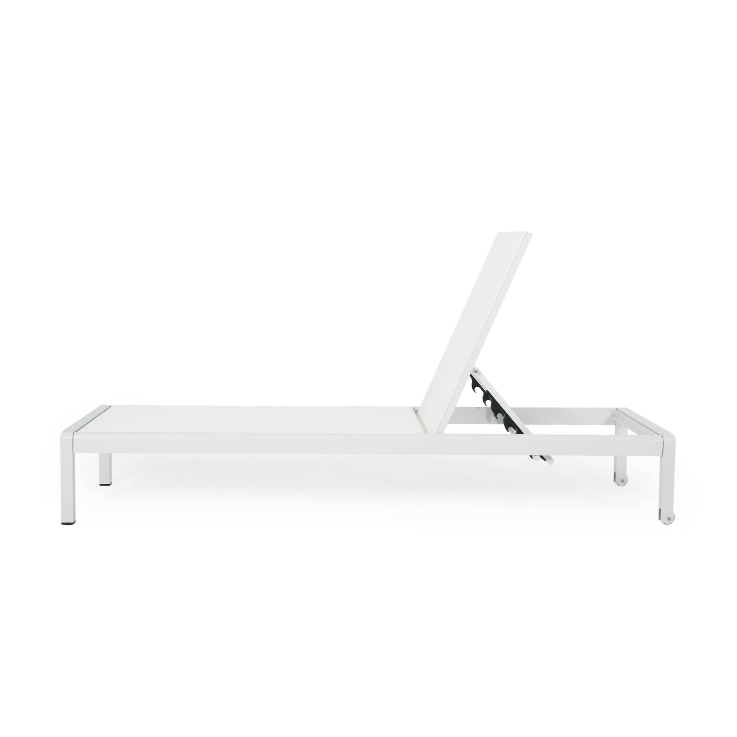 Chaise longue d'extérieur en aluminium Cape Coral (lot de 2) par Christopher Knight Home - 77,56 po x 25,20 po x 11,80 po