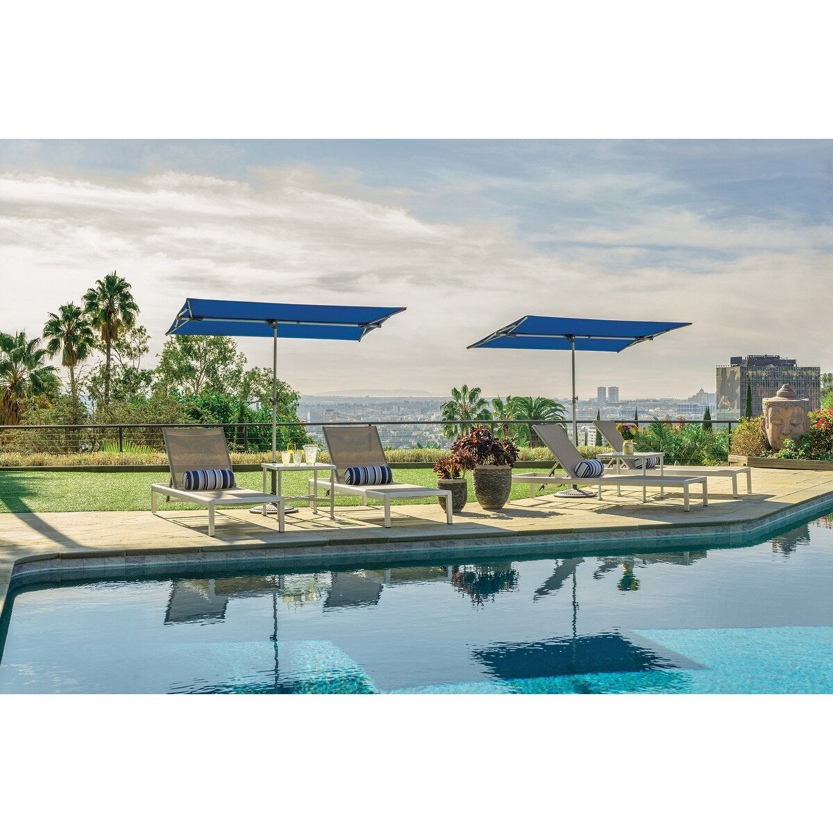 Parasol de balcon rectangulaire SimplyShade Capri 4,96'x6,93'