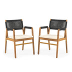Ensemble de salle à manger d'extérieur Captef 5 pièces en bois d'acacia par Christopher Knight Home