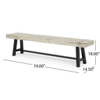 Banc d'extérieur en bois d'acacia Carlisle par Christopher Knight Home